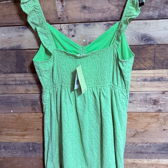 Green Ruffle Strap Dress - Picture 2 of 6